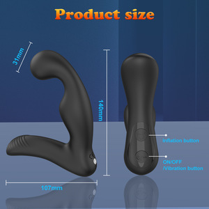 Inflatable Backcourt Vibrator <b>Remote</b>-<b>Controlled</b> Magnetic Charging 10 Frequency <b>Vibration</b> 100% Waterproof Orgasm Masturbation - Product Image 2