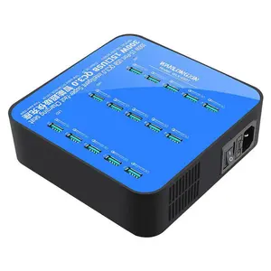マルチポートUSB充電器300W60in-1 USB充電ステーションQC3.0電子充電ステーション5V2.4A複数のデバイス用