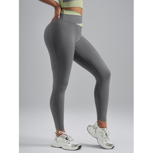 Leggings Deportivos de Cintura Alta para Mujer, Color Negro, Tejido de Punto, Sin Costuras, Elásticos y Transpirables, Marca New York - Product Image 5