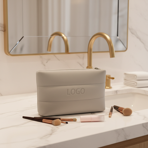 Sac cosmétique personnalisé en néoprène matelassé gaufré, <span class=keywords><strong>trousse</strong></span> <span class=keywords><strong>de</strong></span> maquillage imperméable, <span class=keywords><strong>trousse</strong></span> <span class=keywords><strong>de</strong></span> <span class=keywords><strong>toilette</strong></span> – Vente chaude - Product Image 1