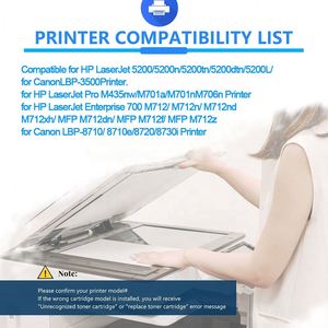 Cartouche d'encre Q7516A 16A CZ192A 92A 93A 039 CRG-039 CF214A/X Compatible HP pour cartouche de toner 5200, toner intelligent le plus récent - Product Image 5