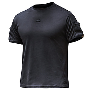 Camiseta táctica DF19 azul oscuro marrón para hombre, camiseta táctica de verano de secado rápido, transpirable, súper ligera, de manga corta, de poliéster - Product Image 3