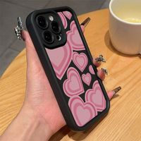 Coques de téléphone de luxe en forme de cœur pour iPhone 17 Air 16 15 Plus Pro Max 14 13 12 11 X – Coque arrière antichoc et anti-chute
