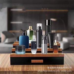 Wooden Cosmetic Storage Rack 3 Tier <b>Desktop</b> Organizer For Makeup Perfume Bathroom Vanity <b>Shelf</b> - Product Image 2