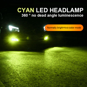 Super brillante H3 H7 H8 H11 3030 LED luces <span class=keywords><strong>antiniebla</strong></span> doble color <span class=keywords><strong>antiniebla</strong></span> bombilla 9006 9005 para coches - Product Image 2