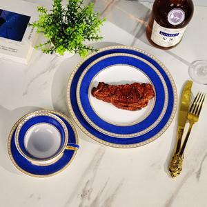 Vente en gros de services de table en porcelaine dorée de luxe sur mesure, collection spéciale d'assiettes et de bols en céramique personnalisés pour hôtels - Product Image 6