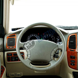 Wooden shift <b>window</b> control armrest and air vent grille <b>panel</b> kit for 1998-2007 LC100 vehicles. - Product Image 2