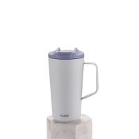 Mug de voyage personnalisé en acier inoxydable avec poignée, affichage LED de la température, sans BPA, isolation thermique de 6 à 12 heures pour boissons chaudes, idéal pour les cadeaux