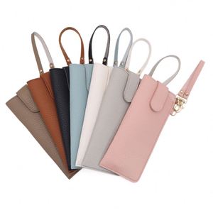 Hot Selling Slim <b>Glasses</b> Holder Portable Sunglasses <b>Case</b> Travel <b>Glasses</b> Bag with Wrist Strap - Product Image 1
