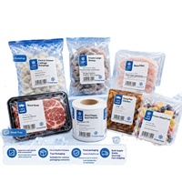 Étiquettes personnalisées en PVC pour aliments surgelés, étiquettes de repas préconfectionnés, étiquettes adhésives en rouleau résistantes aux basses températures, imperméables