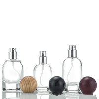 Bouteille d'huile essentielle de parfum en verre de 50ml Bouteille d'aromathérapie de décantation de 100ml Bouteille cosmétique en verre