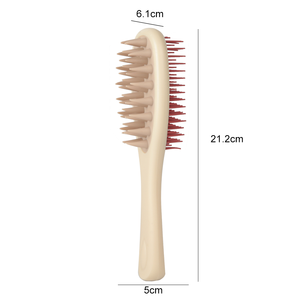 Cepillo <span class=keywords><strong>de</strong></span> Doble Cara 2 en 1 para Masaje del Cuero Cabelludo y Lavado del Cabello con Mango, para Desenredar, Suavizar y Limpiar el Cuero Cabelludo en Seco o Mojado - Product Image 3