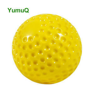 YumuQ 9 Zoll 5 Unzen 12 Stück Packung Anpassbare Farbe Genoppter Pitching-Maschinen PU-Schaum Softball & Baseball Trainingsübungsball - Product Image 2