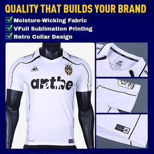 メーカー卸売カスタムレトロサッカーユニフォームウェアポリエステル速乾クラシックフットボールジャージシャツチームユニフォームメンズ - Product Image 3