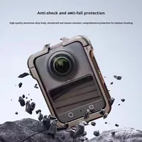 Pour DJI Osmo 360 VR cadre de caméra d'action boîtier boîtier en alliage d'aluminium Cage anti-chute avec 1/4 Interface à dégagement rapide chaussure froide