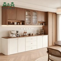 Buffet d'angle incurvé moderne intégré avec rail d'alimentation intelligent, grande capacité, pour villa