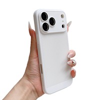 Coque de téléphone PC minimaliste effet mat nid d'abeille anti-chaleur pour iPhone 17 Pro Max et Apple 16