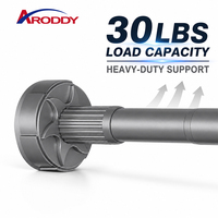 ARODDY Tringle à rideau réglable noire 25 mm sans perçage, 70-120 cm, en acier au carbone robuste avec verrouillage interne, OEM