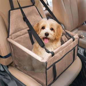 <b>Pet</b> Car Booster Seat with Leash Hook for Dogs Cat Portable and Breathable Bag with Seat Belt Dog Carrier Safety Stable Travel - Product Image 1