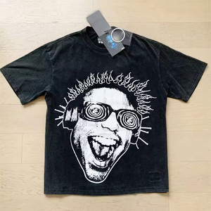 Áo thun cotton cao cấp chất lượng cao, in họa tiết sao địa cầu, tay ngắn, dáng rộng, chất liệu cotton nguyên chất, dành cho nam nữ. - Product Image 3