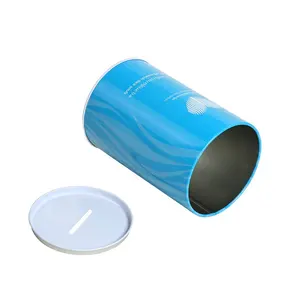 बच्चों के लिए अनुकूलित सिलेंडर ऑफिस मेटल प्रिंटेड पेन होल्डर टिन कैन मिनी टिन कॉइन बैंक मेटल पिग्गी बैंक - Product Image 3