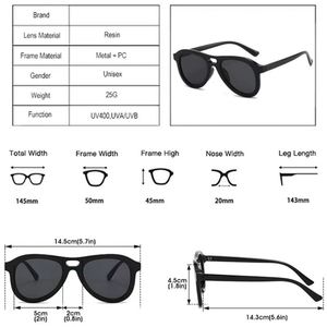Lunettes de soleil vintage 2025 personnalisées avec logo, pour hommes et femmes, monture large vert olive, protection UV400, double pont, style pilote - Product Image 6