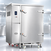 Cuiseur vapeur électrique commercial In-Smart ISMT-R à 12 plateaux en acier inoxydable 220V 120W pour la cuisson à la vapeur de pains, gâteaux de riz, poisson et gyozas
