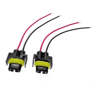 2ชิ้น12V H8 H9ขั้วต่อสายไฟสำหรับ H11รถยนต์พลาสติกทองแดงปลั๊กต่อไฟหน้ารถหัวตัดหมอกอะแดปเตอร์ซ็อกเก็ตหลอดไฟรถยนต์พีวีซี - Product Image 3