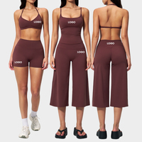 Vêtements de sport personnalisés avec logo, veste de yoga, vêtements de gym, hauts pour femmes, pantalons capri de fitness, vêtements de sport pour femmes, ensembles de shorts et soutien-gorge de sport