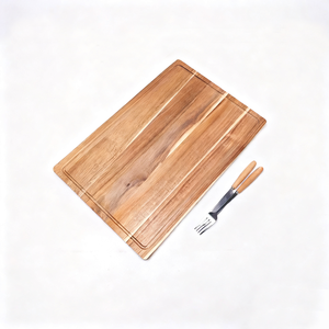 Tabla de cortar de Acacia no tóxica, tablas de cortar de madera con ranuras para jugo para carne, tablas de tallado de madera para el hogar y la cocina de barbacoa - Product Image 2