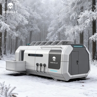 Maisons en capsule spatiale en acier personnalisables avec un design moderne, énergie solaire, caractéristiques écologiques pour les hôtels, les bureaux, les appartements, les halls