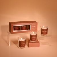 Coffret Cadeau Luxe Diffuseur à Bâtonnets d'Aromathérapie et Bougie Parfumée, Bouteille en Verre Personnalisable avec Étiquette Privée, Biodégradable, pour la Maison et les Fêtes