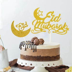 <span class=keywords><strong>Eid</strong></span> <span class=keywords><strong>Mubarak</strong></span> et Ramadan Kareem Cupcake Toppers Glitter Star and Moon Pick Islamic Muslim Party Cake Decoration Gift Idea - Product Image 2
