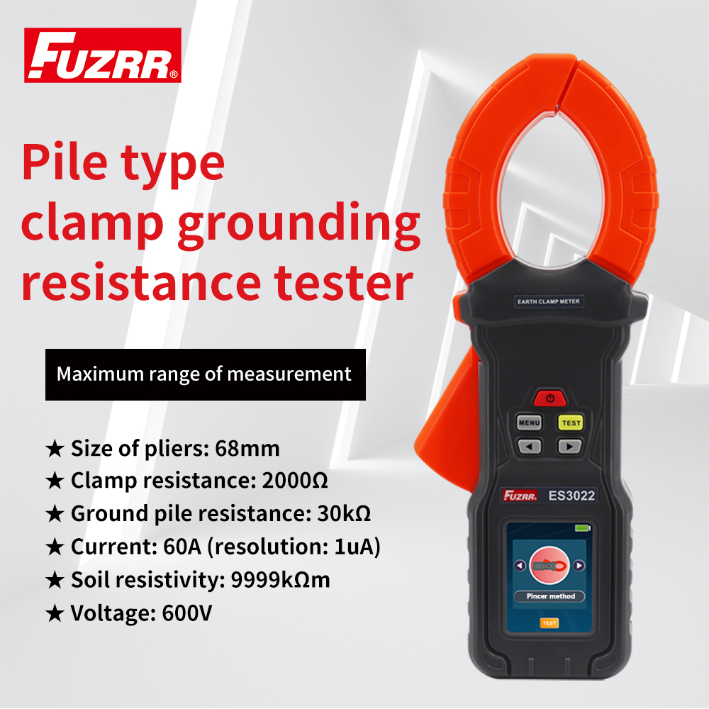 ES2022 Clamp Type Ground Pile Selection Grounding Resistance Meter Ground Voltage Soil Resistivity Measurement Table