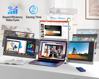 Moniteur portable Eimio 15,6 pouces 1080P FHD IPS, extension d'écran triple, support pliable USB-C, directement de l'usine OEM