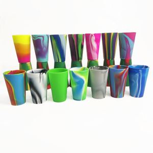 Gobelet à vin et bière en silicone incassable sans BPA de 16 oz, personnalisé, en gros, avec couvercles et pailles - Product Image 1