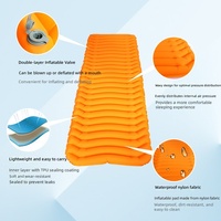 Matelas de couchage gonflable en TPU à motif ondulé, matelas pneumatique de camping épaissi, imperméable, pour la randonnée et le trekking