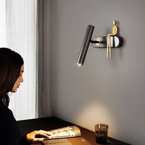 Modern Minimalist Wall Lamp LED Touch Control Rotating Light Bedroom Nordic Design Artistic <b>Decorative</b> <b>Lighting</b> - Product Image 2