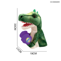 Jeu de boxe gant de sport d'intérieur marionnette à main dinosaure en peluche avec son pour enfants