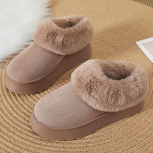 <span class=keywords><strong>Bottes</strong></span> <span class=keywords><strong>de</strong></span> <span class=keywords><strong>neige</strong></span> à semelle épaisse pour femme, collection automne-hiver 2025, chaussures décontractées chaudes en coton avec doublure polaire, style 'Bread Shoes' - Product Image 3