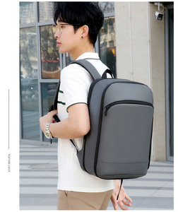 <span class=keywords><strong>Sac</strong></span> à <span class=keywords><strong>dos</strong></span> durable étanche pour ordinateur portable avec charge USB pour hommes Organisateur de grande capacité à la mode pour les voyages d'affaires et l'université - Product Image 5