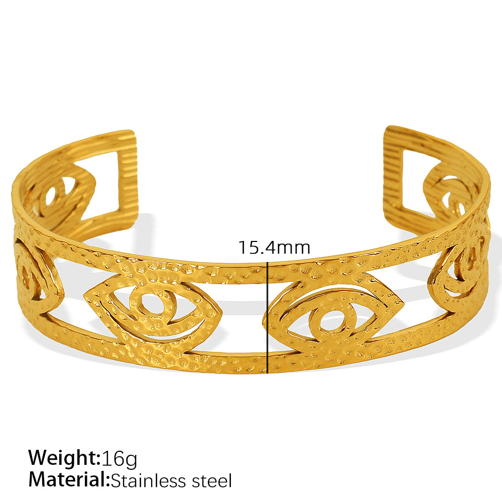Brazalete dorado con apertura ajustable SZ103