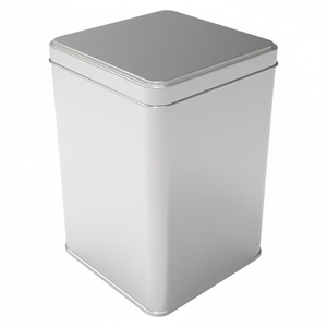 Kontensan Square Tin Can 1.5 Lt Candle Cosmetic Soap <b>Box</b> 105x105x160mm Model L872 Turkey - Product Image 2