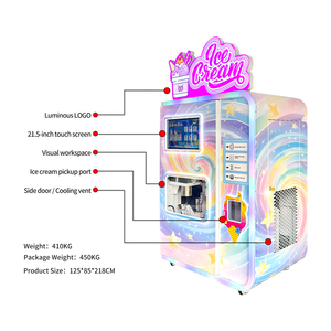 Distributore Automatico di Gelato Completamente Automatico, 2 Gusti, <span class=keywords><strong>3</strong></span> Topping, <span class=keywords><strong>3</strong></span> Salse, Macchina Smart per Gelato Soft - Product Image 5