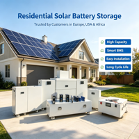 Nouveau système de stockage d'énergie domestique au sol, batterie solaire mobile au lithium LiFePO4 51,2 V 600 Ah 30 kWh, 6000 cycles, 300 Ah 15 kWh