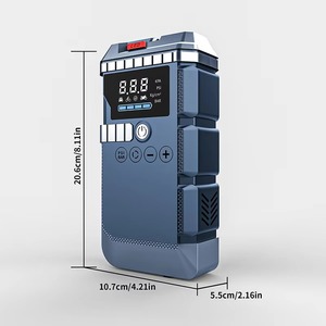 Démarreur de <span class=keywords><strong>voiture</strong></span> 12V 1000A de pointe avec compresseur d'air 22mm, booster de batterie robuste 10000mAh et manomètre de pression des pneus - Product Image 6