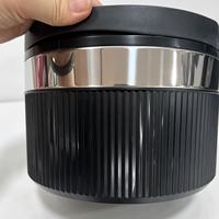 Lot de 3 chauffe-plats isothermes en acier inoxydable 2,5L/5L/8L avec poignée SA pour la restauration et le stockage alimentaire