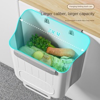 GREENSIDE Poubelle de cuisine suspendue Porte d'armoire à ordures ménagères Spécial Suspension murale Classification Poubelle de toilette pliable