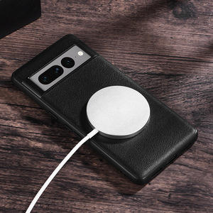 Funda Protectora Magnética de Cuero PU Anti-caídas para <span class=keywords><strong>Google</strong></span> Pixel 10 9 Pro XL 10 9 8 7 6 Pro 9a 8a 7a, Funda Trasera con Carga Inalámbrica - Product Image 3