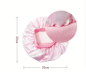 Gorro de Dormir de Satén Premium para Mujer, con Banda Elástica Extra Ancha, para Proteger el Cabello Rizado Natural, Ideal para Viajes y Ducha - Product Image 3